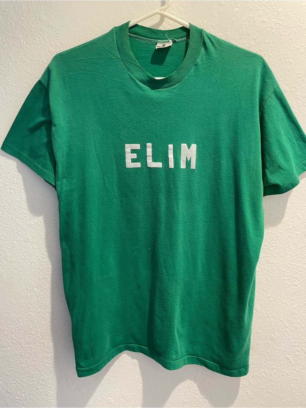 Vtg 70s 80s Downerwear Single Stitch Jersey Shirt Elim 35 Kelly Green XL